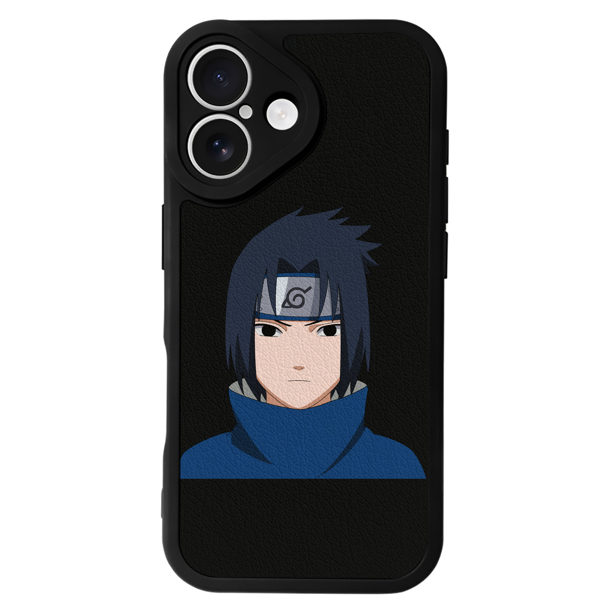 （画像用） NARUTO -ナルト- うちは サスケ Uchiha Sasuke 【iPhone 16シリーズ対応】シリコンスマホケース（レザー調） 材質：シリコン